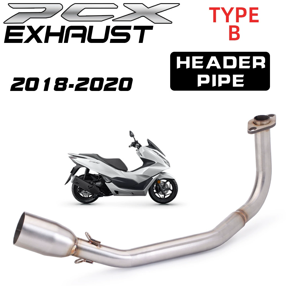 Подходит для мотоцикла скутер PCX 125 150 модифицированный передний выпускной трубопровод углеродистого волокна задняя секция 18-20