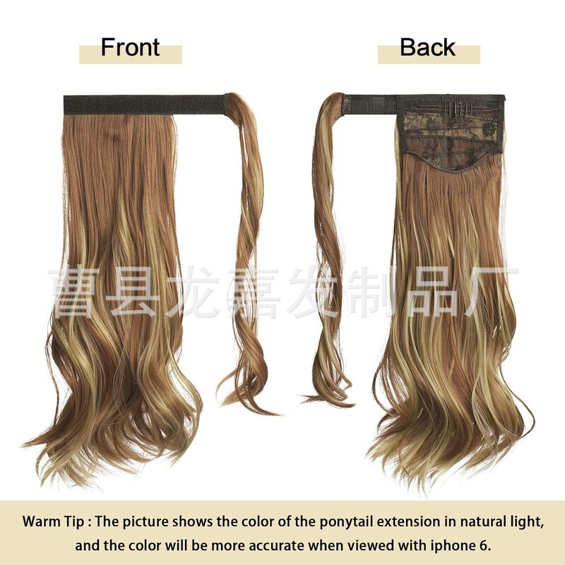 Real Hair Ponytail, Ponytail Hair Extensions, Natural Wavy Hair Extensions Around the Ponytail
