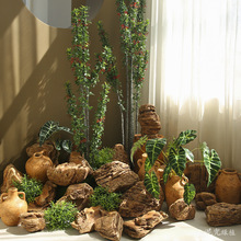 仿真石头仿真千层石石块摆件中式禅意创意造景不规则景观石假石头