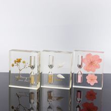 定制树脂工艺品水晶胶沙漏计时器内埋干花标本创意工艺品礼品摆件