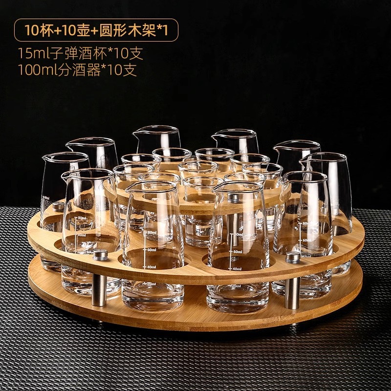 Coppa de vidrio de alta calidad de Phnom Penh dispensador de vino conjunto de vinos de hotel casero de lujo ligero taza de bala un sorbo de taza de vino