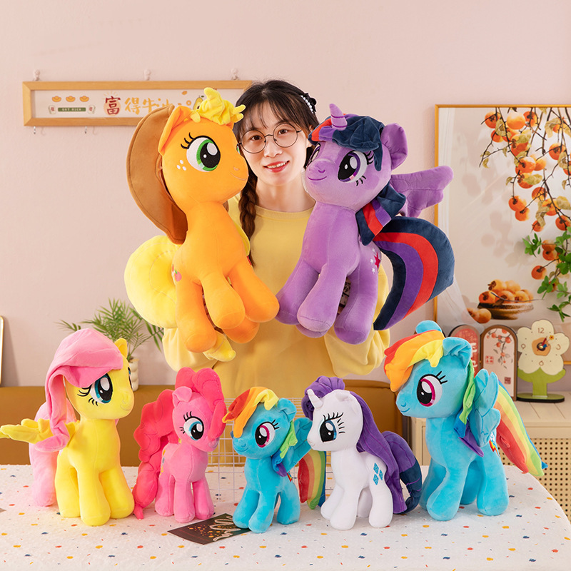 Cross-Border My Little Pony Plush Toys, Unicorn Twilight Sparkle, Rainbow Dash Dolls, Stuffed Animals, Pillows, Cute Pet Gifts