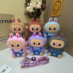 2025 新しいシリコンバッグ漫画携帯電話バッグミニバッグショルダーラブクロスボディバッグ子供小銭入れ卸売