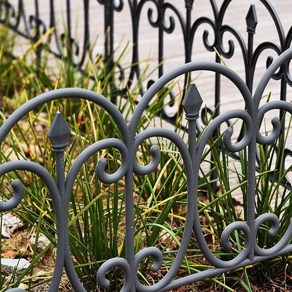 Suministro directo de fábrica valla negro valla al aire libre planta verde patio valla césped jardín jardinería valla al por mayor