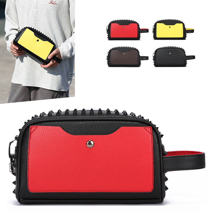 New cross-border men's business clutch bag, travel handbag, trendy large-capacity phone wallet, outdoor storage bag