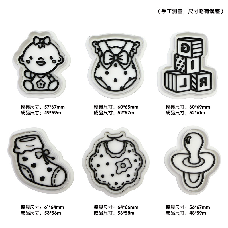 BABY Girl Cookie Mold Party Baking DIY Flip Mold Customized 3D Stereo Presionar Cookie Frosted Mold