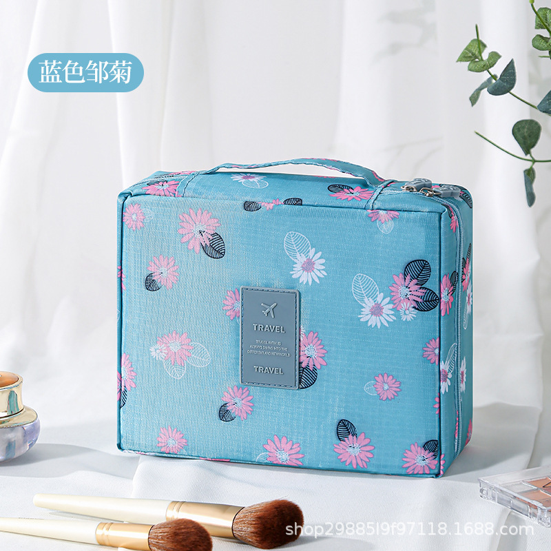 Gran capacidad de segunda generación nueva bolsa de lavado coreana bolsa de maquillaje bolsa de almacenamiento portátil multifuncional bolsa cuadrada bolsa de almacenamiento