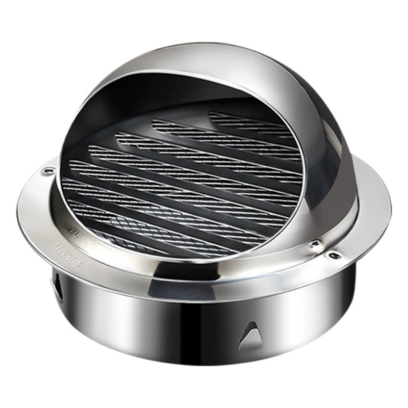 Капюшон из нержавеющей стали 304, наружная стена, вентиляционная вытяжка, кухонный вентилятор, Вытяжная ветрозащитная дождевик для ванной комнаты