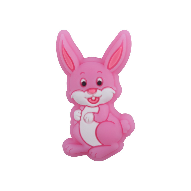 Nuevo bebé suministros conejo de dibujos animados cuentas silicona lindo creativo chupete cadena pulsera juguete mordedor Accesorios