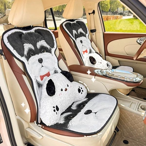 Winter plush car seat cushion, cartoon cute single-piece car seat pad, universal warm and thickened car seat cover