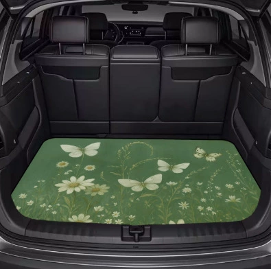 Avtomobil döşəmə paspasları Mat, Non-Slip, Dirt-Resistant, Ultra-Low - amazon-crystal-velvet-car-mat-2-10075-crystal-velvet-dot-plastic-bottom