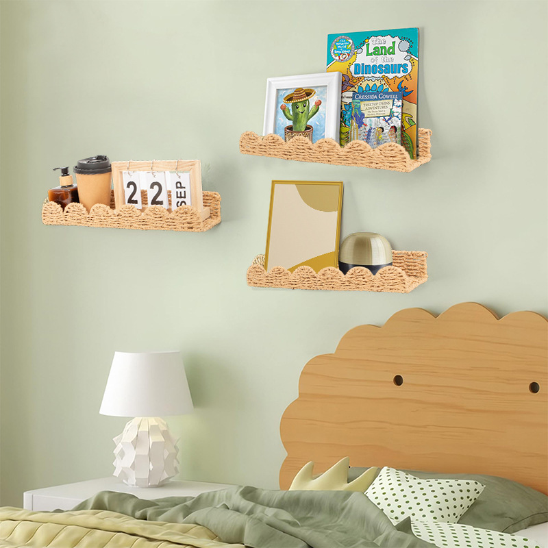 Cesta de almacenamiento de llaves de pared de cuerda de papel tejida personalizada tela de tela de mano de tela de tela de almacenamiento de decoración de vivienda residencial