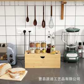 跨境厂家竹制电源线收纳盒插线板集线器充电数据线电源插座整理盒