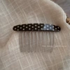 Light brown polka dot comb