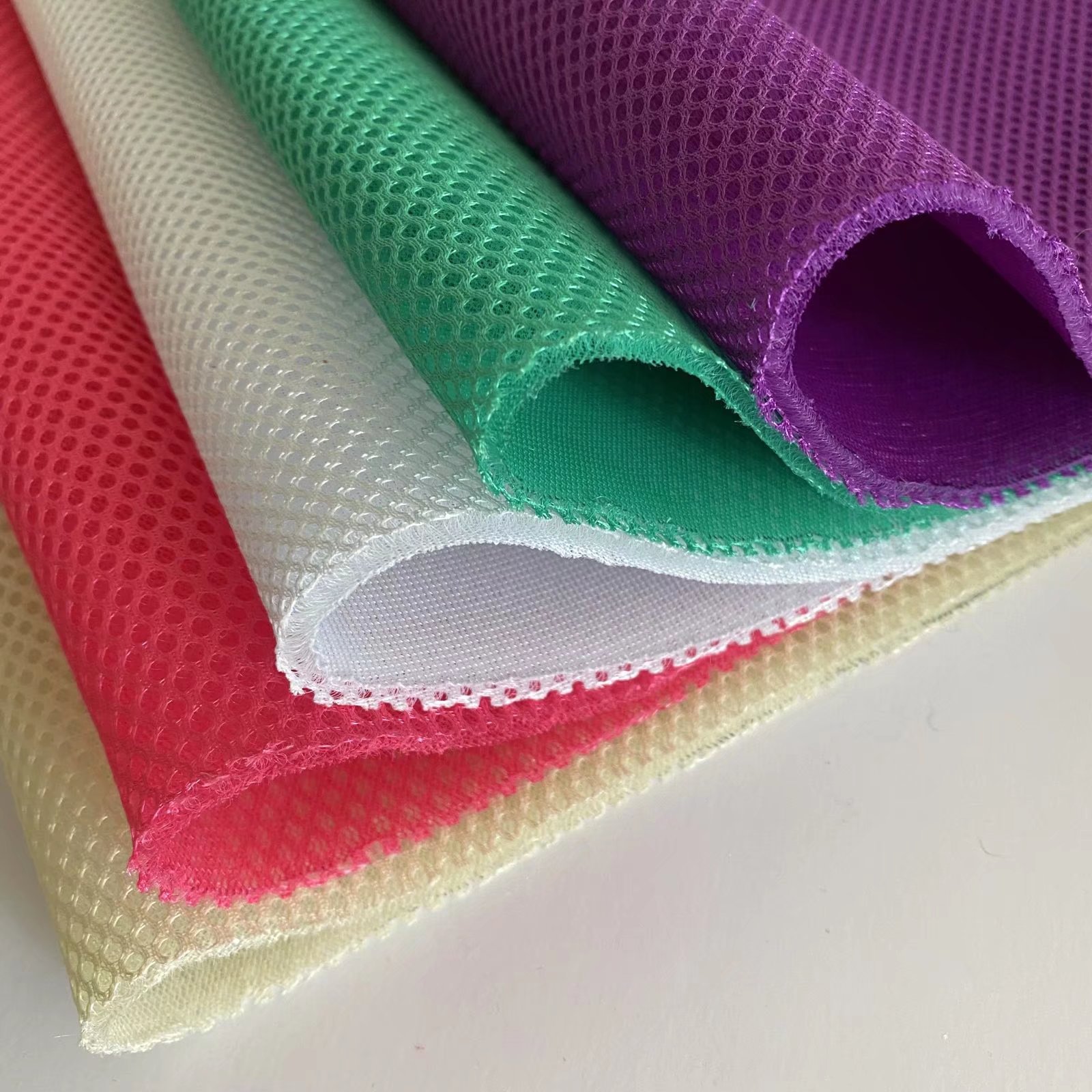 厂家直供3D网眼布 透气三明治网眼 空气夹层面料 座椅床垫网布