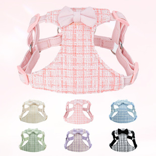 Dog Leash Vest Cute Bow Small Dog Cat Bitter Bear Teddy Chest Strap Dog Leash Dog Leash