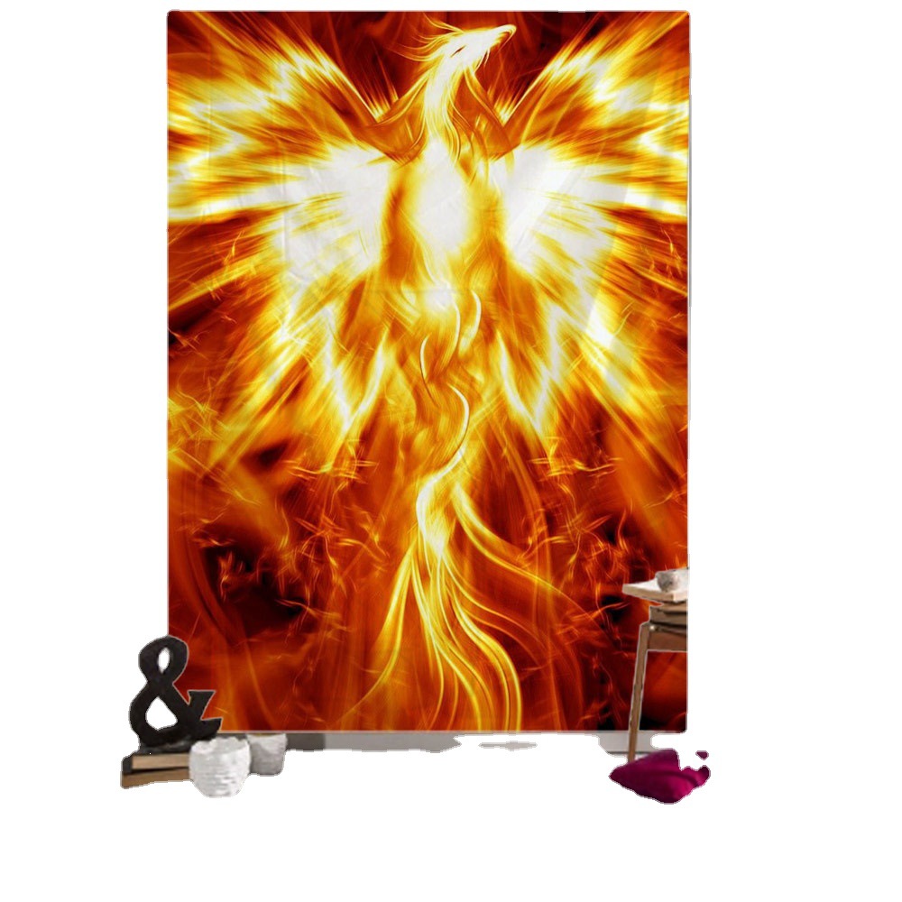 跨境电商新品 凤凰背景挂毯波米西亚风挂毯 墙壁装饰背景布挂布