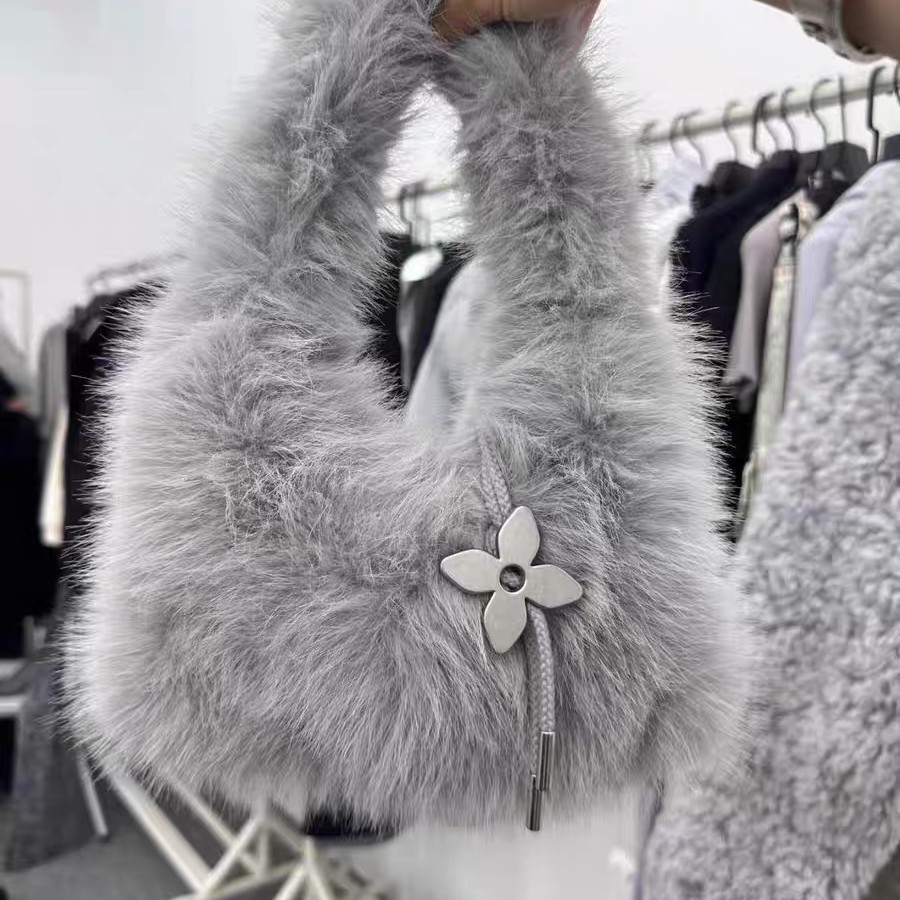 재고 SMFK 돌 가방 스몰 사이즈 푹신한 핸드백 흑백 회색은 3 색 가방 24 겨울 새