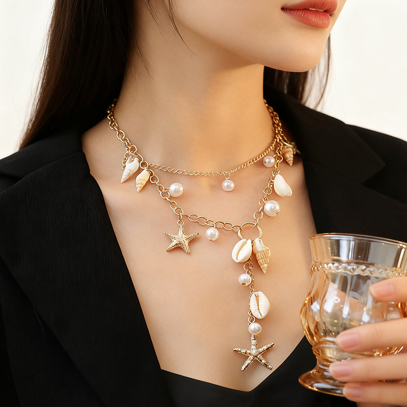 Summer marine fashionable necklace pearl