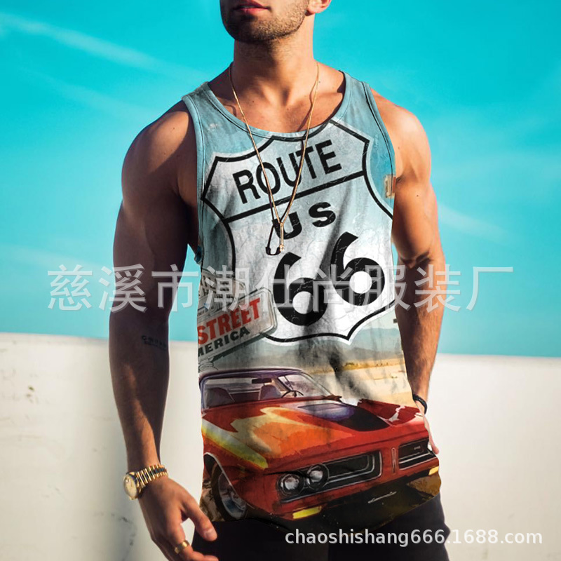 Camiseta sin mangas hombre fitness running verano estilo europeo Venom