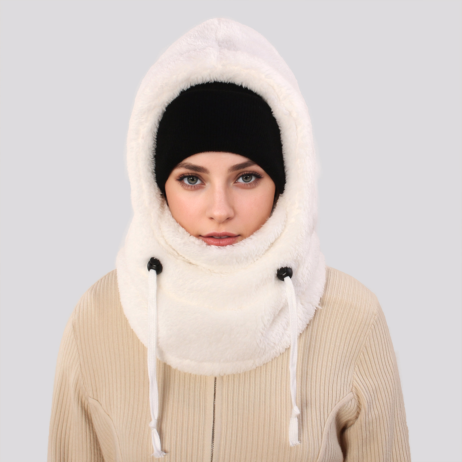 New Women Autumn Winter Warm Cycling Windproof Coldproof Hat Balaclava Face Shield Mask For Adults_voghion.com