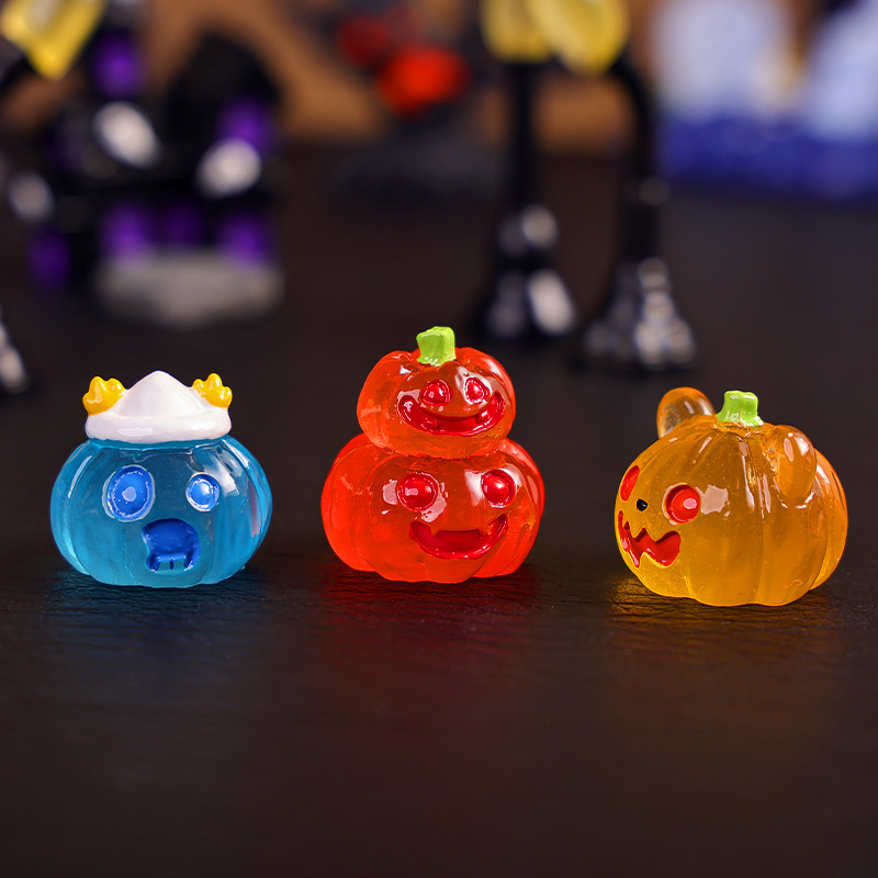 クロスボーダーハロウィン発光カボチャの装飾品マイクロ風景ガーデニング造園クリエイティブ樹脂 diy 小さな装飾品工芸品|undefined