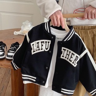 Children's Korean-style Coat 2024 Autumn New Children's Clothing Boy's Handsome Baseball Suit Baby's Western-style All-match Top Trendy