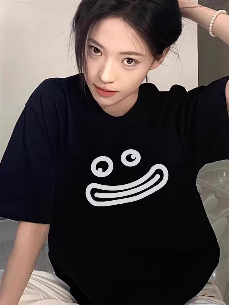 太ったMM純綿半袖tシャツ女性2025新型夏デザイン感小衆アメリカ式高街ゆるい半袖上着