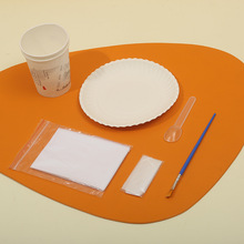 流体熊材料包工具包一次性手套纸杯纸盘笔刷桌布勺子围裙各一个