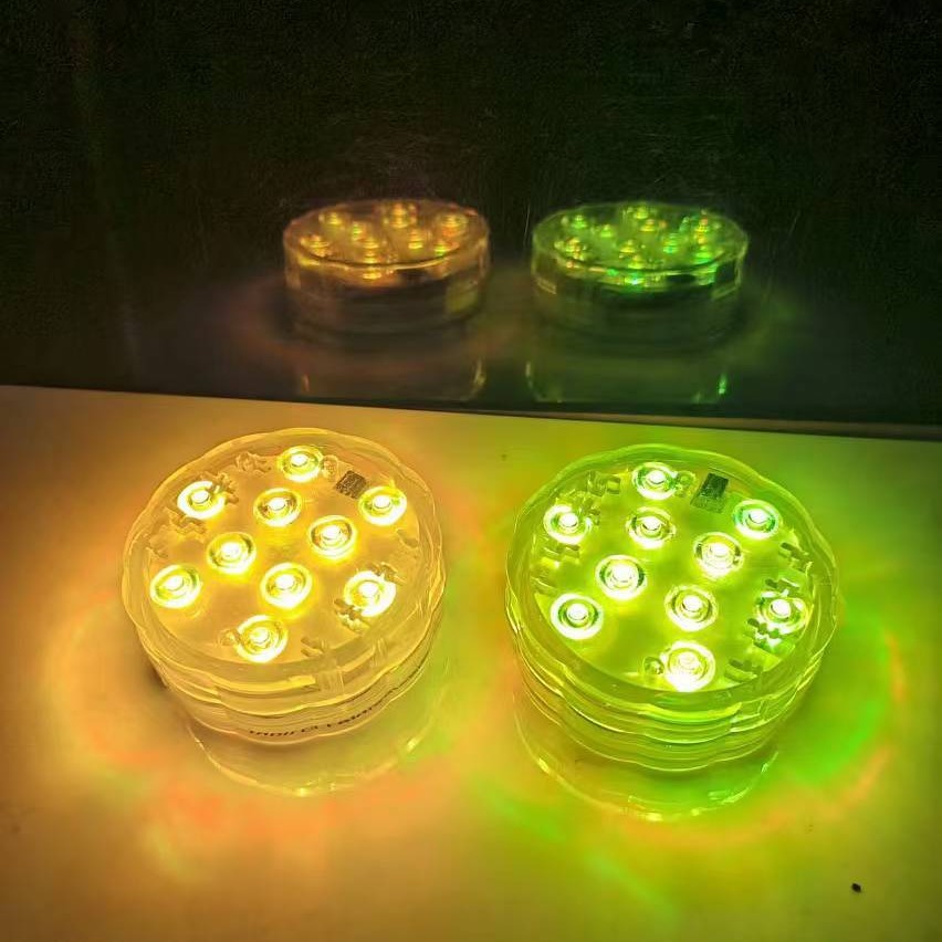 Luz LED Subacuática Sumergible 10 LED RGB, de Plástico, Impermeable IP68, Ajuste de Luz RGB, para Piscina y Bañera image 4