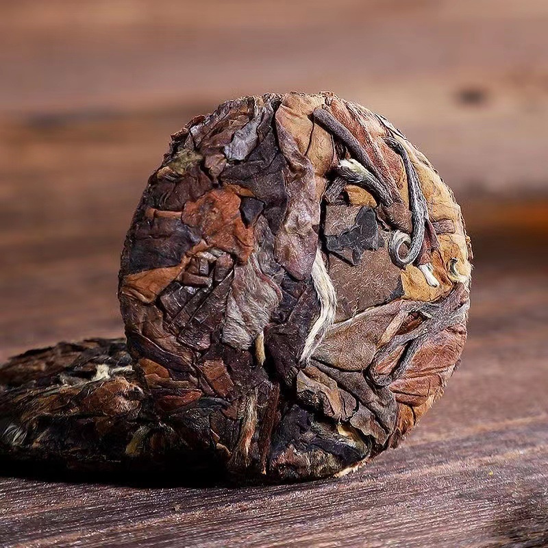 Fuding High Mountain White Tea Cake Old Shou Mei Small Tea Cake Old Gong Mei Button Tea Aged Jujube Aroma 500g Factory Wholesale