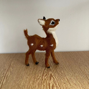 Genuine leather handmade artificial deer Christmas sika deer Children Baby cognitive home shelf decoration shooting props