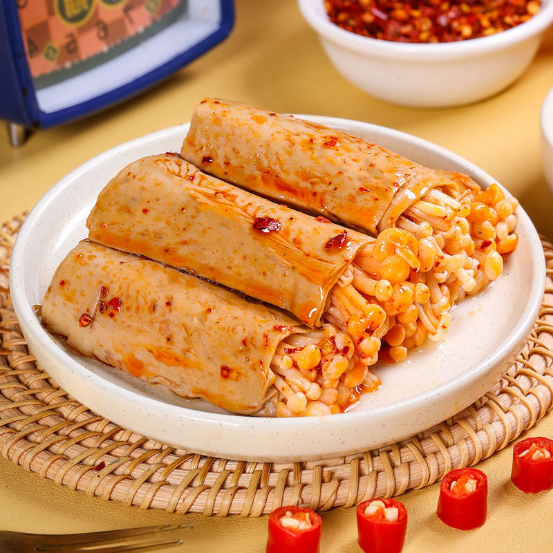 川おばさんのえのき豆巻き、昆布サンド豆皮巻き、スパイシーシリーズ、スナック、干豆腐スナック|undefined