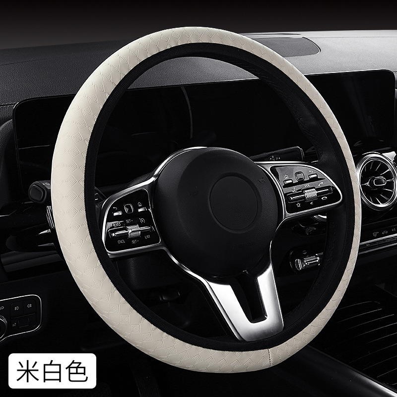 Cubierta del volante del coche sin anillo interior Cubierta de la manija de cuero de la cubierta de la manija universal banda elástica cubierta de la manija elástica
