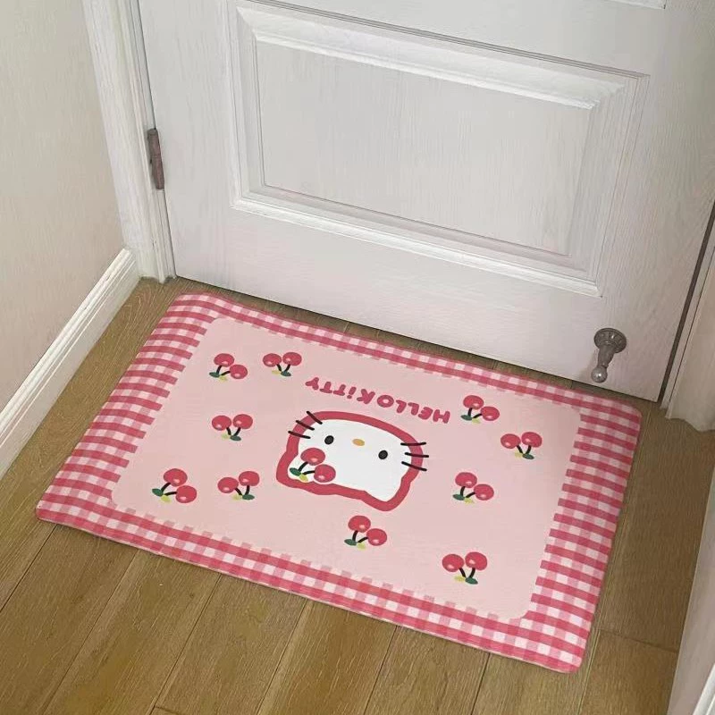 Коврик для пола (Hello Kitty) Искусственный мех, ярко-розовый — мягкий длинноволосый коврик для гостиной, нескольких размеров