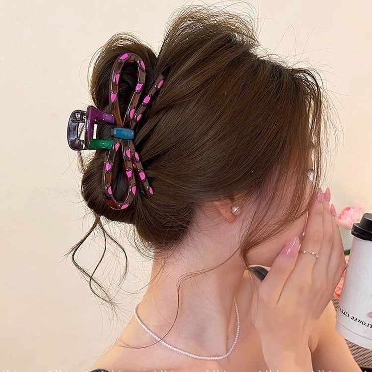 2026 nuevo clip de cabello ondulado clip de cabello de tiburón grande clip de cabello de mujer detrás de la cabeza de alta sensación clip de cabello accesorios para el cabello