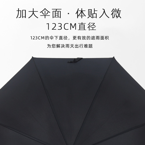 27-inch double-hand golf umbrella with fiber ribs, business advertising umbrella, logo imprintable