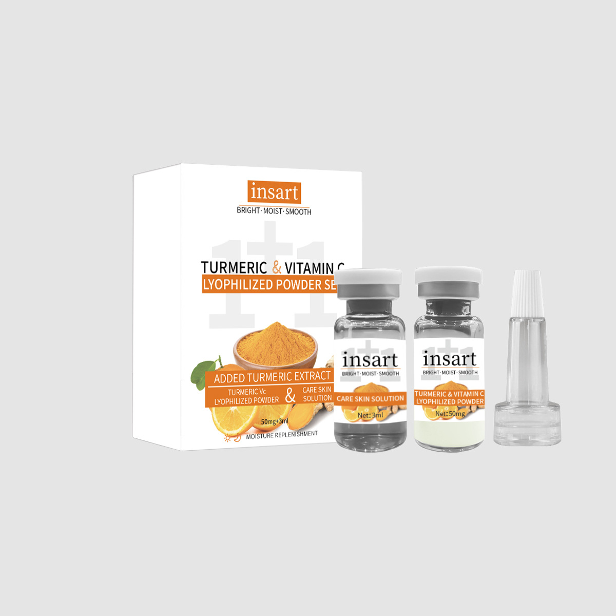 Set de Polvo Liofilizado de Péptido de Cobre y Colágeno, Hidratante, para Cuidado Facial