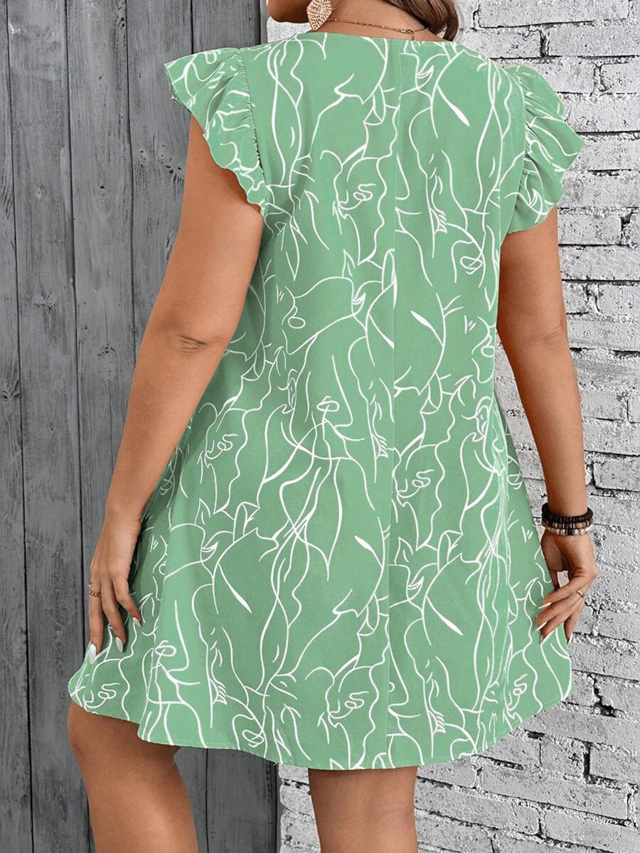 Vestido Estampado Estilo Europeo y Americano, Verano 2026, Nuevo, Comercio Exterior, Amazon, Vestido Floral Fluido para Vacaciones, Tallas Grandes, Ropa de Mujer image 6