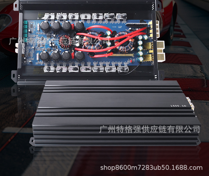1500W car amplifier, Class D single-channel subwoofer amplifier, audio modification DSP cross-border service