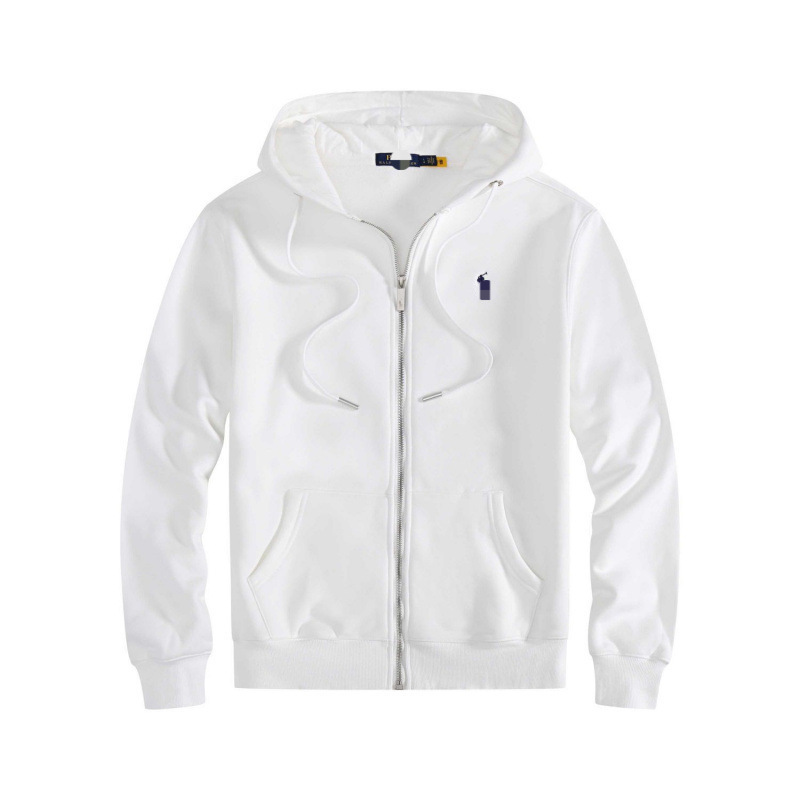 Versatile Rl Cross-Border Foreign Trade Polo Sweatshirt Set Embroidered Pony Logo Hooded Cardigan Fleece Casual Jacket for Men