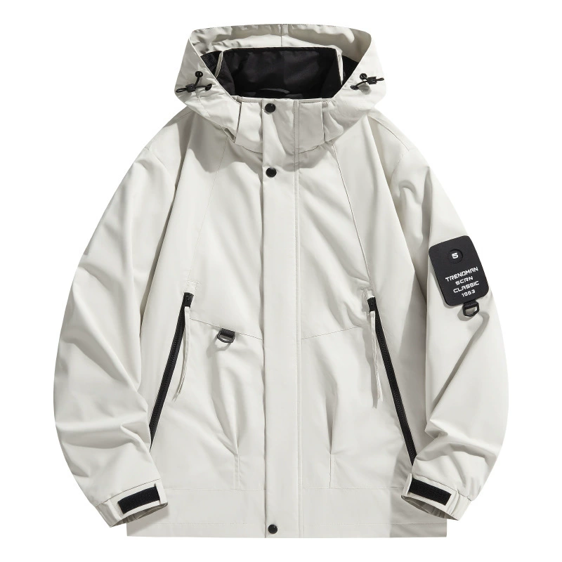 Тенденция Новая пара с капюшоном Водозащитная куртка на открытом воздухе повседневная куртка прилив уличная куртка мужская куртка
