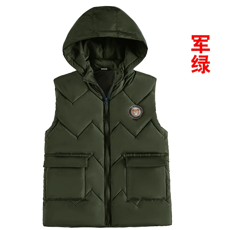 Vest for boys with down, children's tank top, hoody