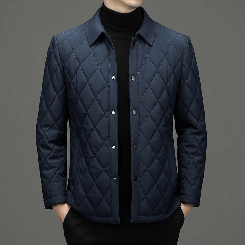 Cross-border popular men's cotton-padded jacket winter cold-proof men's cotton-padded jacket middle-aged lapel cotton-padded jacket warm light mature men's clothing