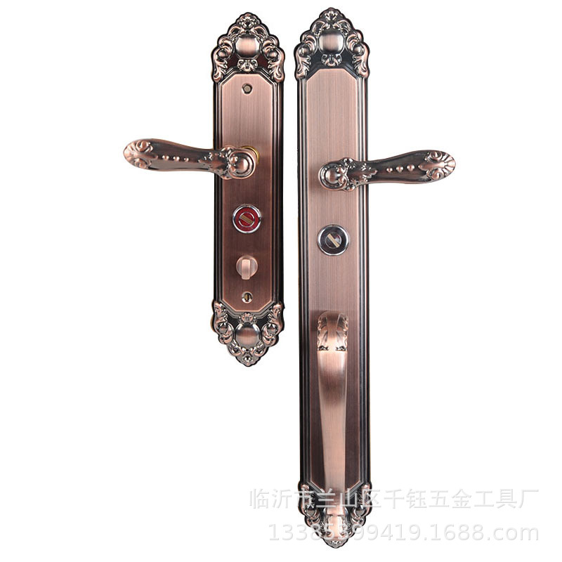 紅古別墅門鎖 簡歐門鎖 紅古拉手 防盜門把手