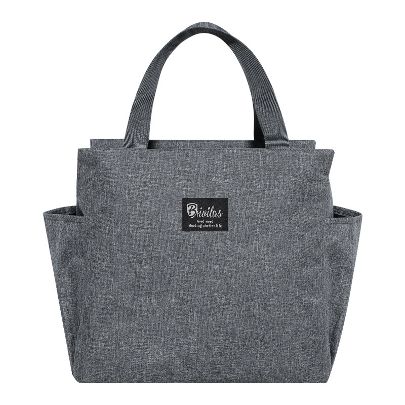 Bolsas de comidas etiquetadas transfronterizas bolsas de almuerzo de oficina portátiles bolsas de almuerzo de aislamiento térmico bolsas de almuerzo de tela Oxford
