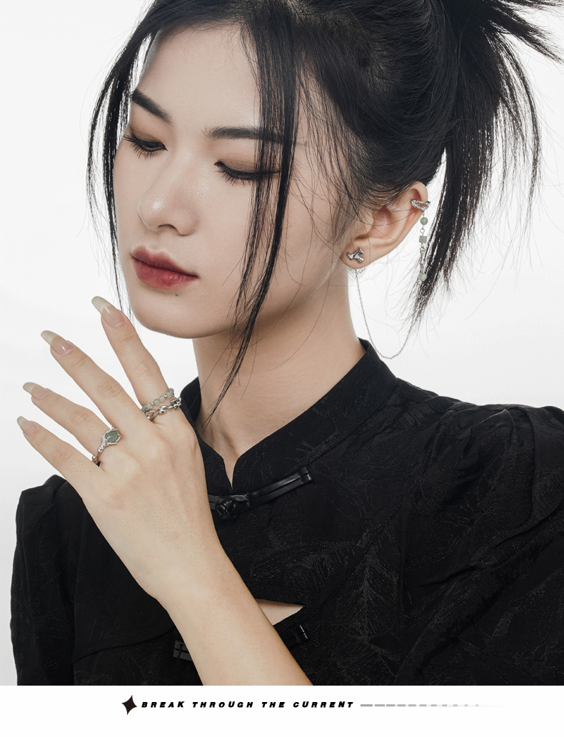 Fashion Bamboo Sterling Silver Plating Open Ring 1 Piece