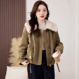 加绒保暖超好看棉服女2025冬季新款宽松百搭派克巨好看的夹棉外套