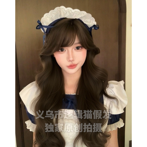 Winter curly cute lifelike wig