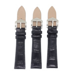 双面头层小牛皮竹节纹表带真皮男女通用款防水针扣手表带极简风